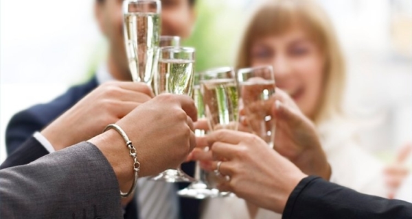 New Year celebration Toast to success